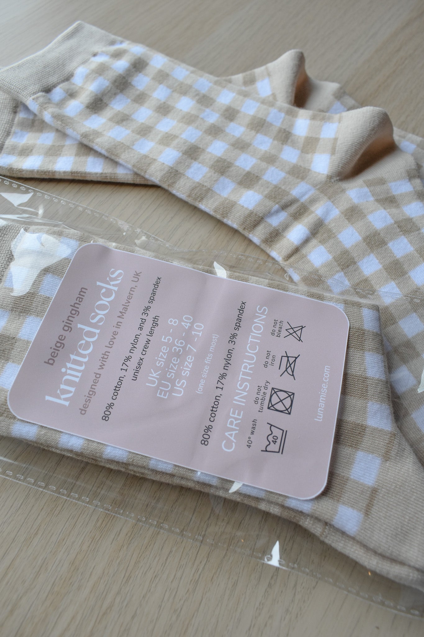 Beige Gingham